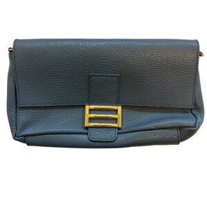 Italian Leather Louis Blue Clutch